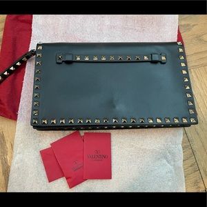 Valentino Rockstud Wristlet Clutch